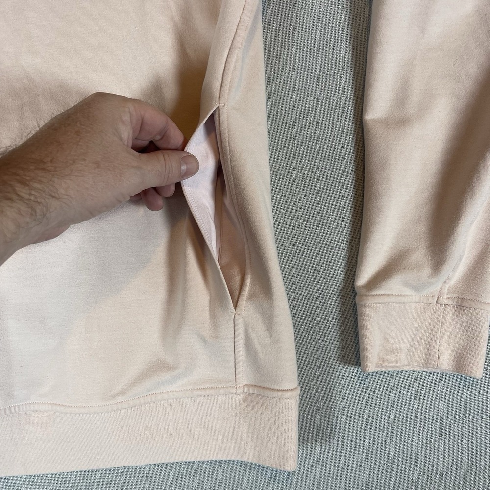 Lululemon City Sweat Hoodie Mens‎ Medium Pink Performance Pullover French Terry - Picture 3 of 9